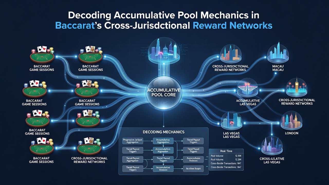 Flowchart showing reward distribution steps in cross-jurisdictional baccarat pools
