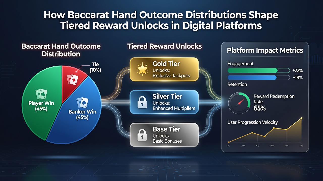 Dashboard view of tier progression metrics driven by baccarat outcome statistics