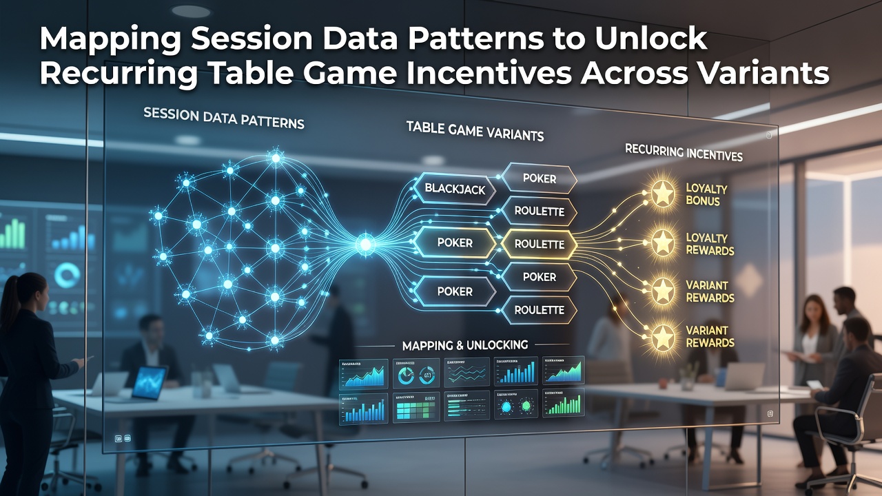Visualization of session data patterns in baccarat variants showing player behavior clusters and incentive triggers