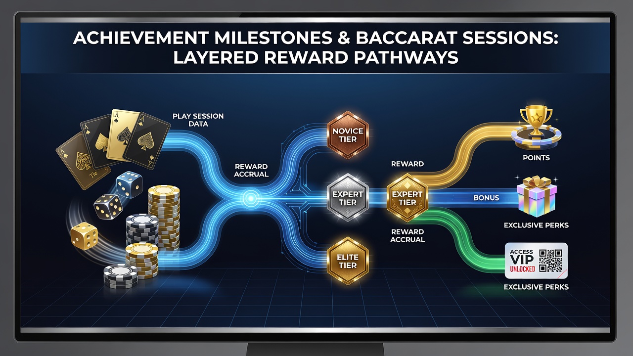 Analytics dashboard showing adaptive reward tiers mapped against baccarat session duration and total bet volume