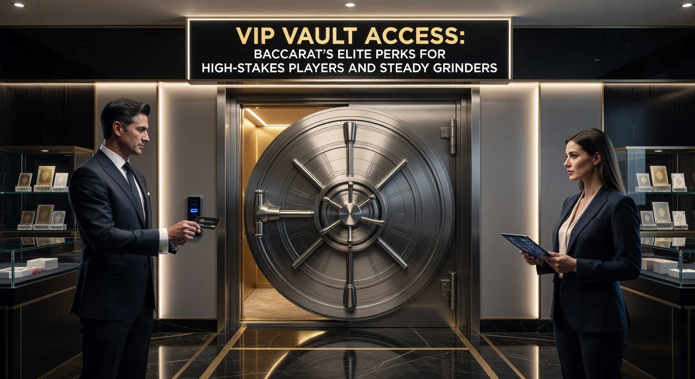 High-stakes baccarat player at an exclusive VIP table surrounded by luxury casino elements, highlighting elite access perks